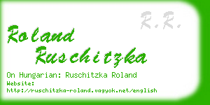 roland ruschitzka business card